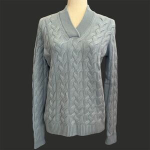 Bobby Jones Cable Knit Cashmere Sweater M Old Money Heritage Fisherman Preppy
